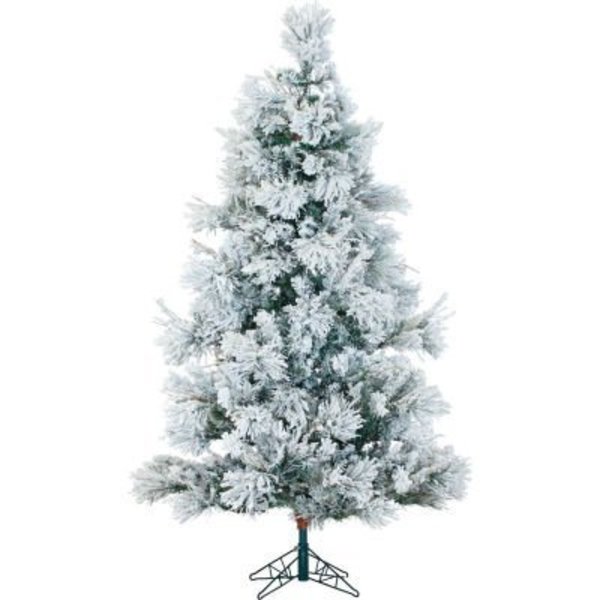 Almo Fulfillment Services Llc Fraser Hill Farm Artificial Christmas Tree - 12 Ft. Flocked Snowy Pine - Clear LED String Lighting FFSN012-5SN